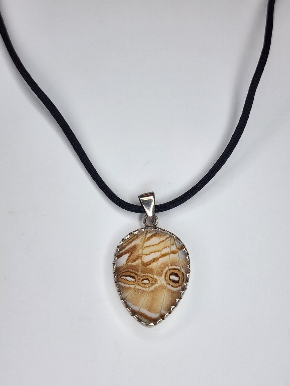 Sterling Silver Real Moth Wing Pendant